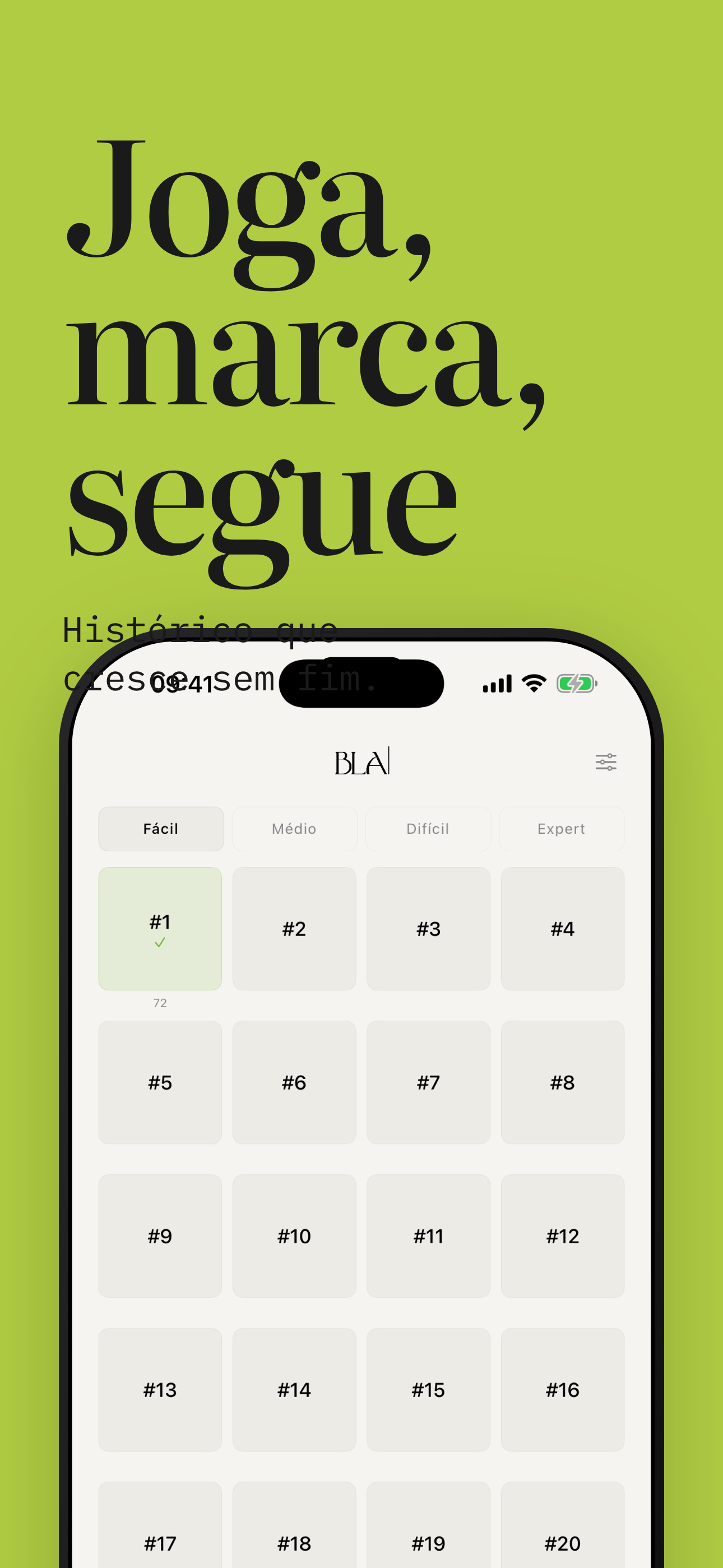 Tabuleiro do Sudoku BLA com células contendo anotações em números pequenos cinza.